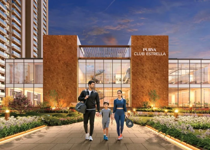 Purva Estrella wellness clubhouse exterior, Andheri West, Mumbai