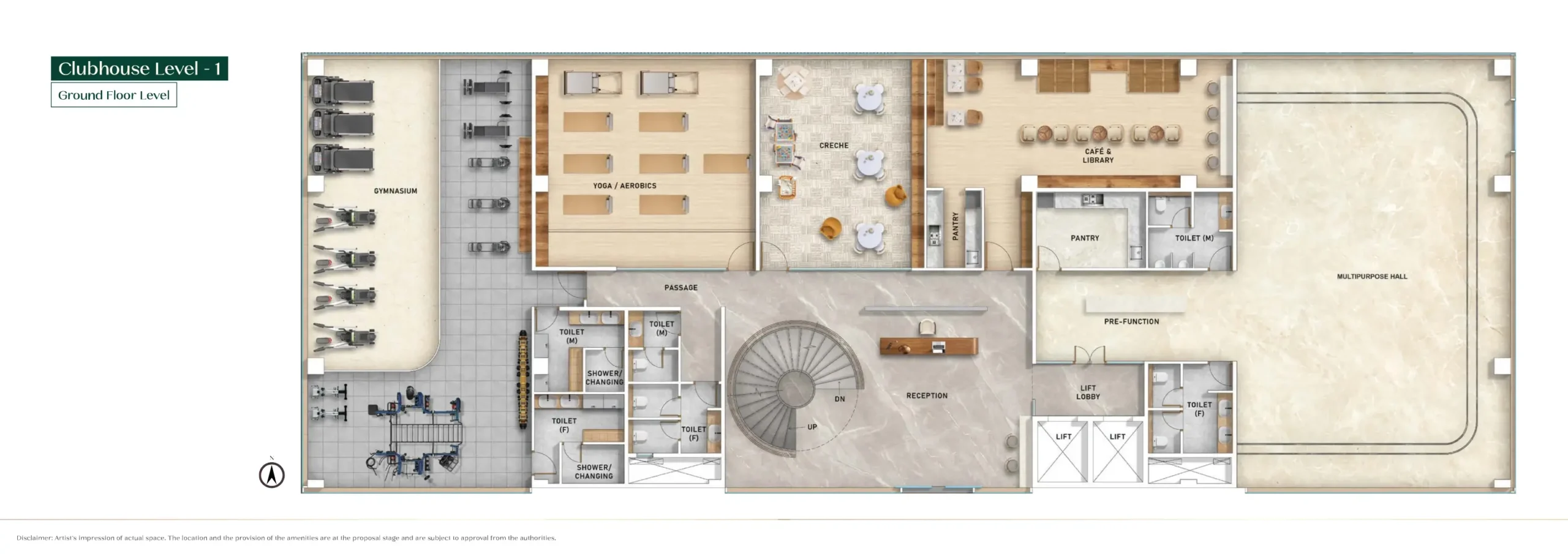 Purva Estrella clubhouse master plan, ground floor level 1, Andheri West